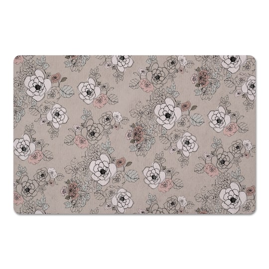 Intricate Floral Floor Mat
